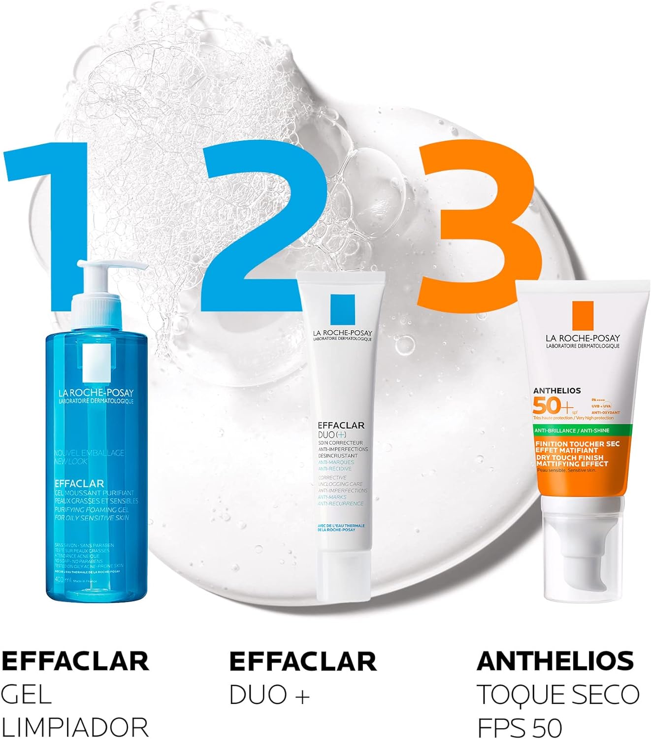 La Roche Posay Effaclar | Gel Purificante Gel Limpiador Facial | Piel Grasa |400 ml