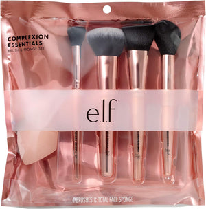 Set de brochas e.l.f. | Complexion Essentials Brush & Sponge Set