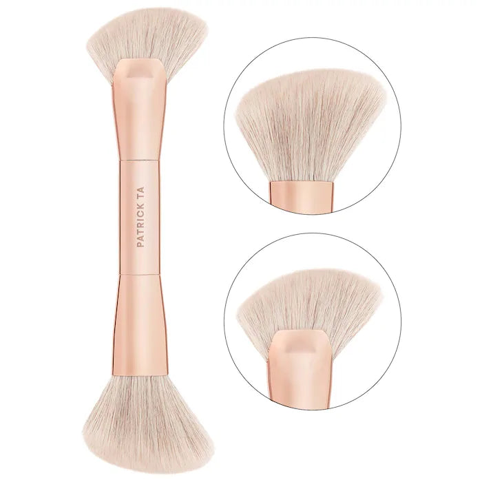 Precision Dual Ended Sculpting Brush - PATRICK TA / Brocha de doble punta para contour de cremas y polvos